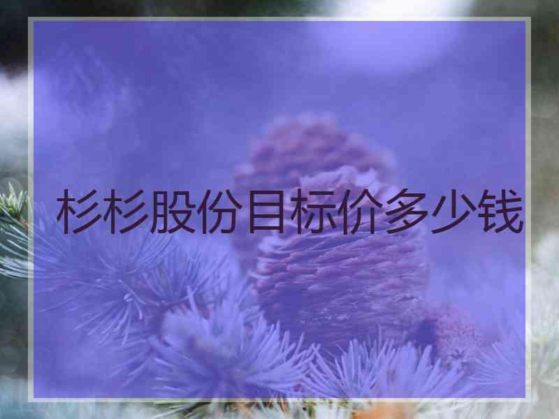 杉杉股份目标价多少钱