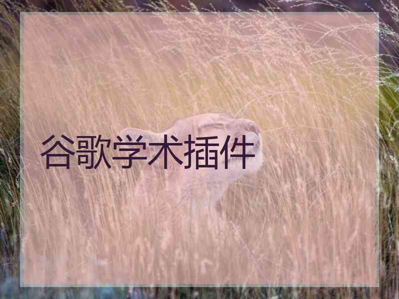 谷歌学术插件