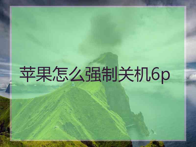 苹果怎么强制关机6p