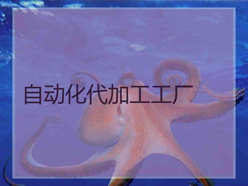 自动化代加工工厂