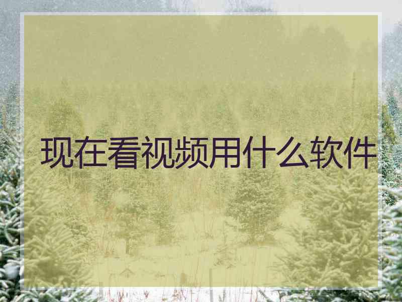 现在看视频用什么软件