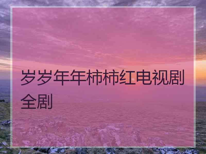 岁岁年年柿柿红电视剧全剧