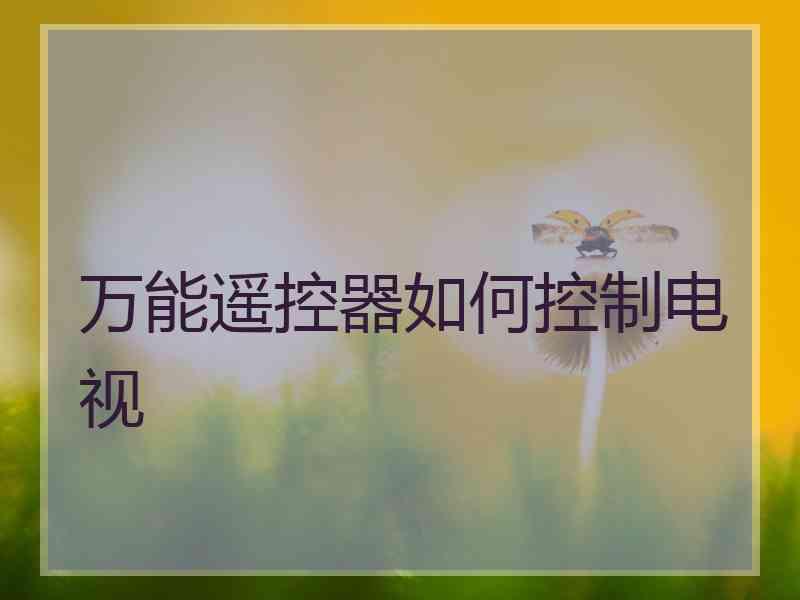 万能遥控器如何控制电视