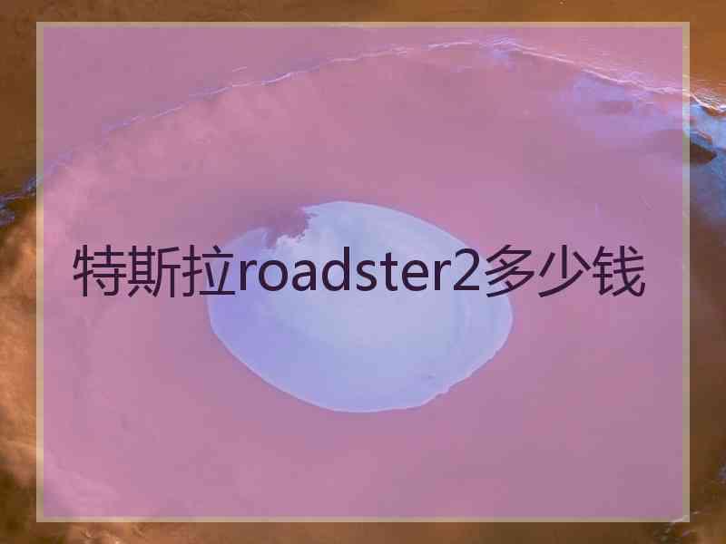 特斯拉roadster2多少钱