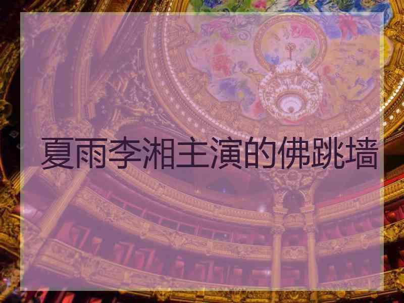 夏雨李湘主演的佛跳墙