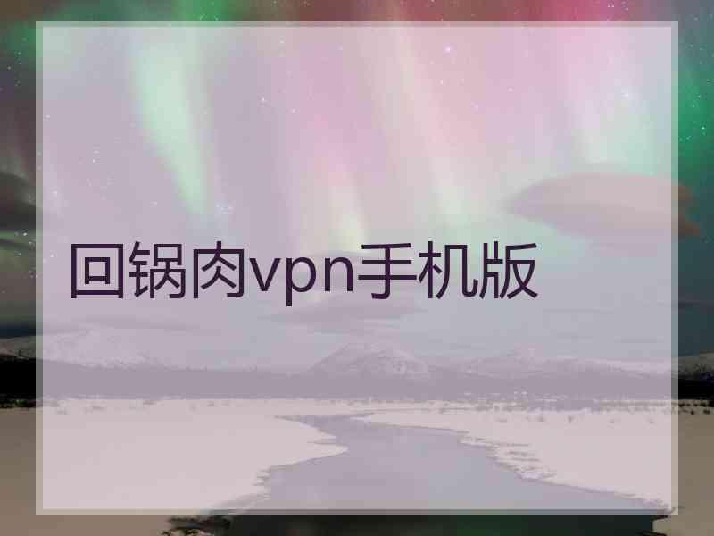 回锅肉vpn手机版