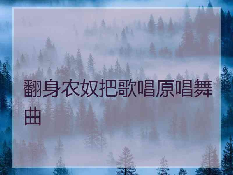 翻身农奴把歌唱原唱舞曲