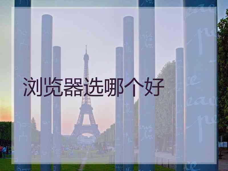 浏览器选哪个好