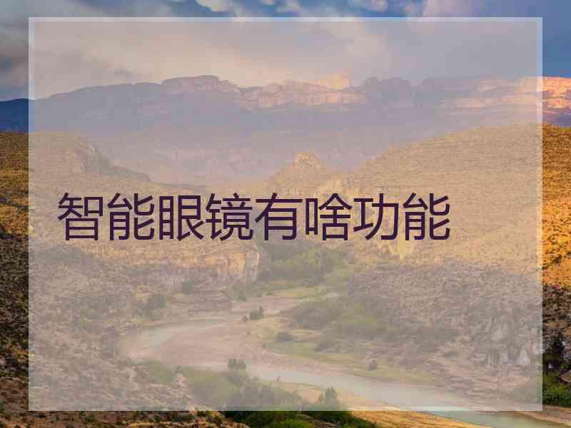 智能眼镜有啥功能