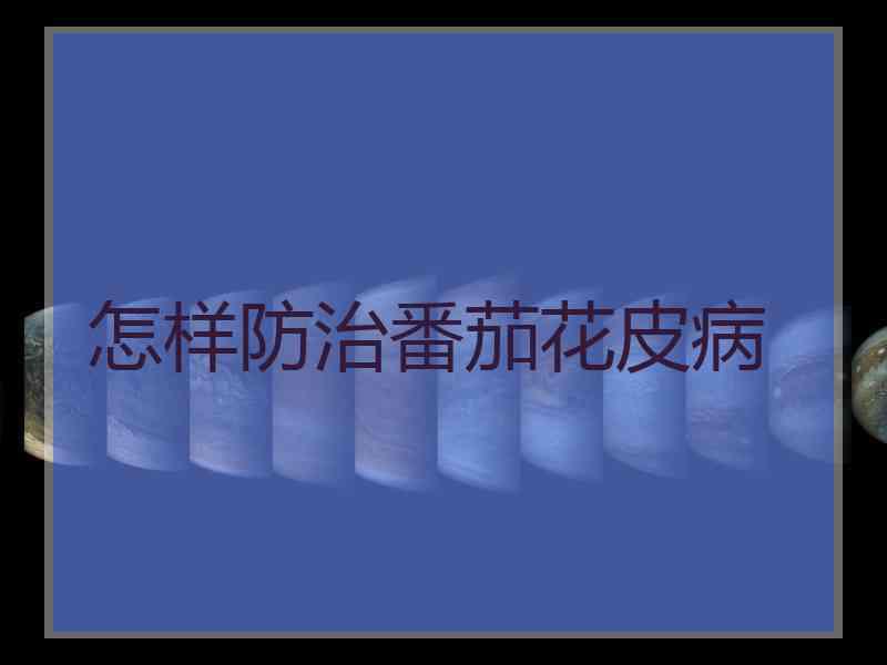 怎样防治番茄花皮病