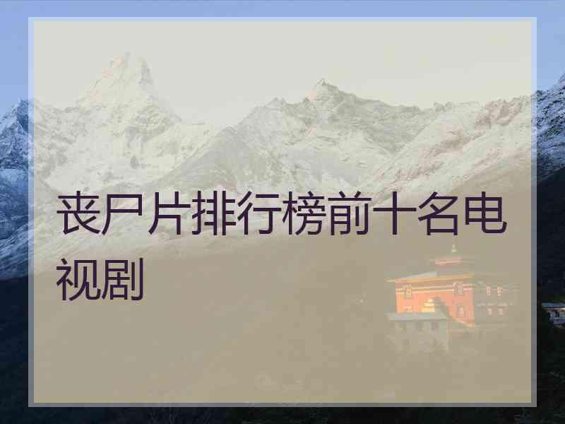 丧尸片排行榜前十名电视剧