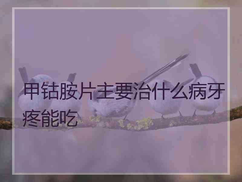 甲钴胺片主要治什么病牙疼能吃