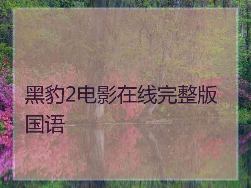 黑豹2电影在线完整版国语