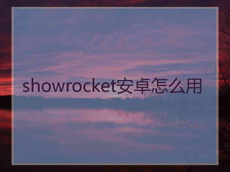 showrocket安卓怎么用