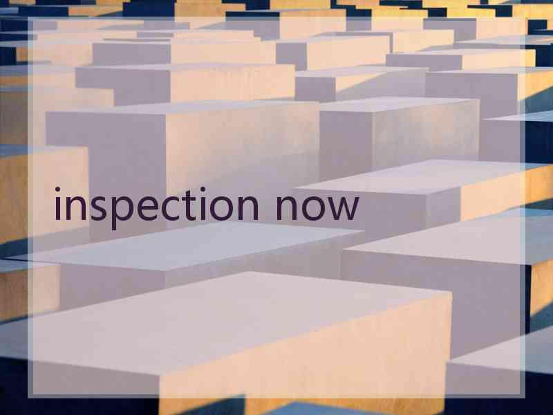 inspection now