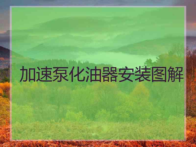 加速泵化油器安装图解