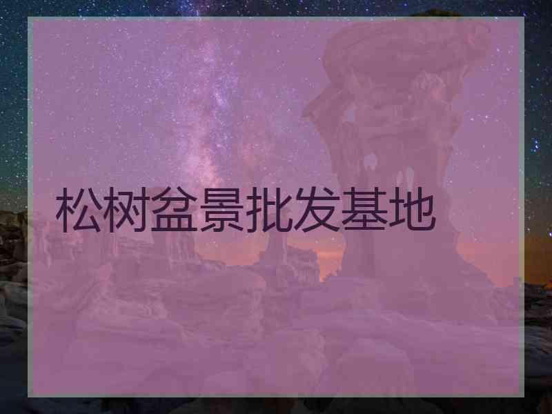松树盆景批发基地