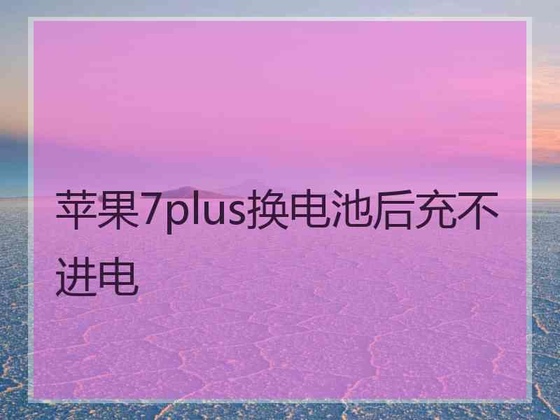 苹果7plus换电池后充不进电