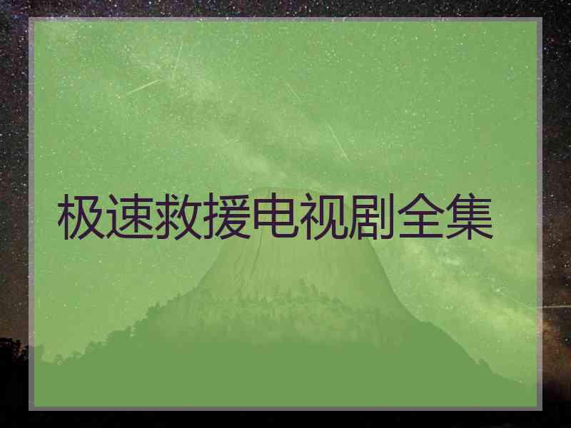 极速救援电视剧全集