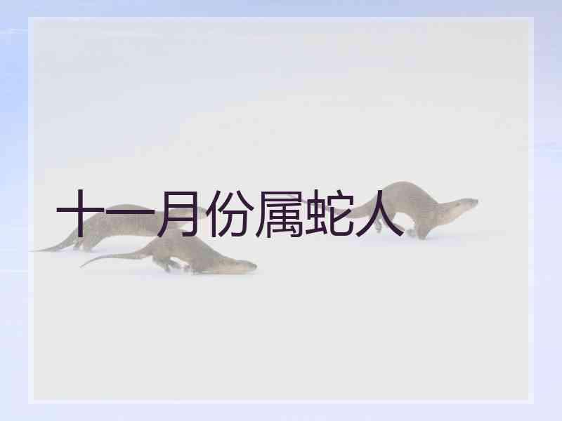 十一月份属蛇人