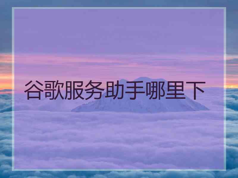 谷歌服务助手哪里下