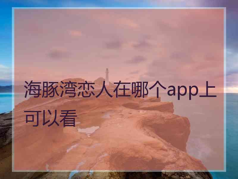 海豚湾恋人在哪个app上可以看