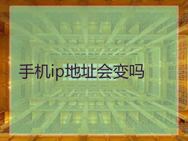 手机ip地址会变吗