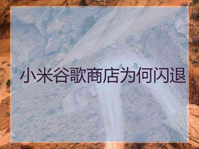 小米谷歌商店为何闪退