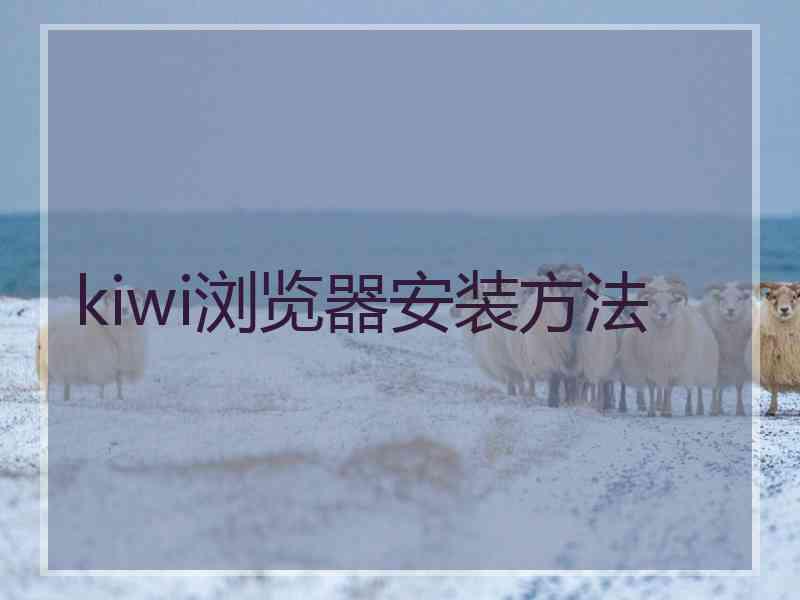 kiwi浏览器安装方法