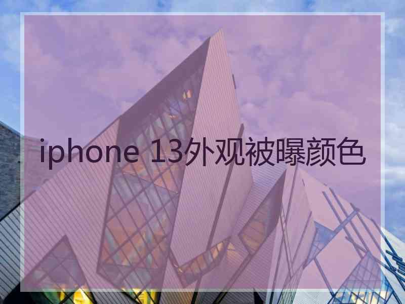 iphone 13外观被曝颜色