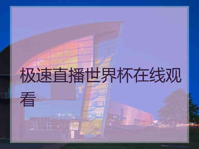 极速直播世界杯在线观看