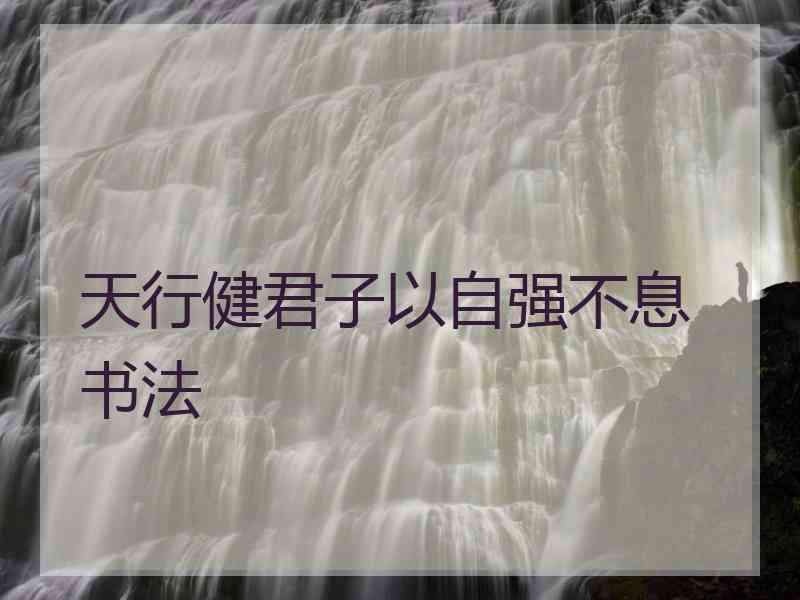 天行健君子以自强不息  书法