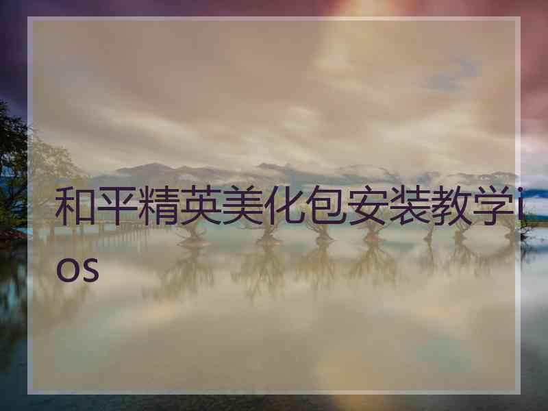 和平精英美化包安装教学ios