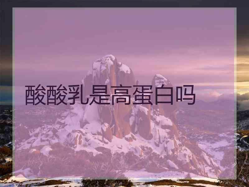 酸酸乳是高蛋白吗