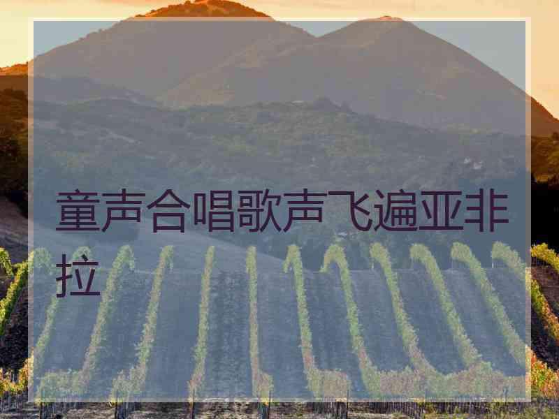 童声合唱歌声飞遍亚非拉