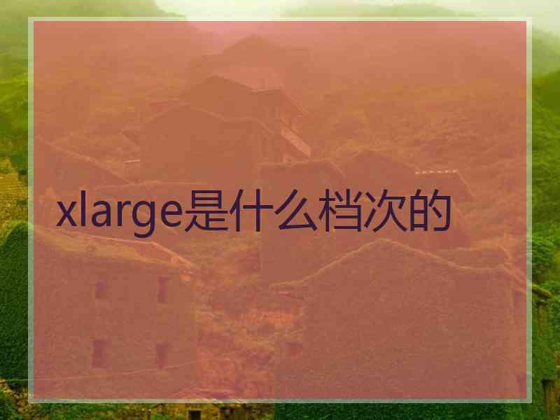 xlarge是什么档次的