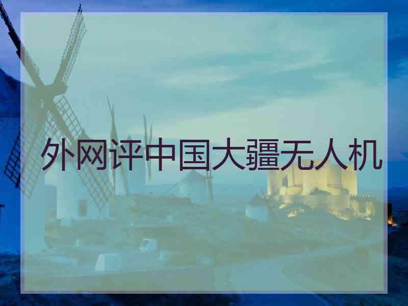 外网评中国大疆无人机