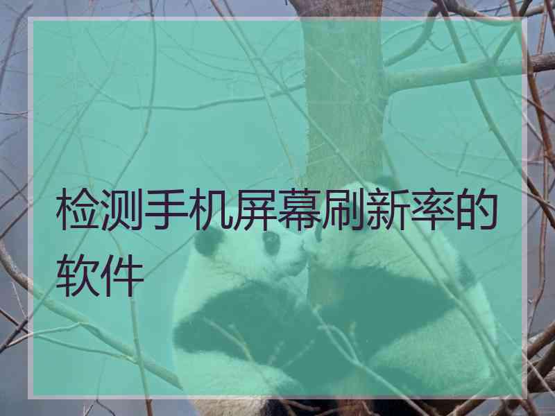 检测手机屏幕刷新率的软件