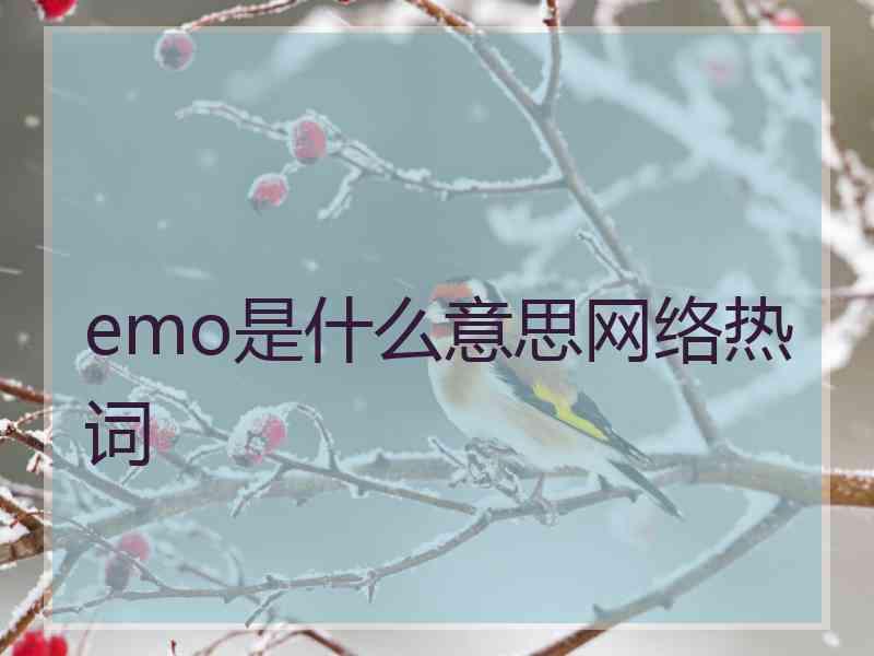emo是什么意思网络热词