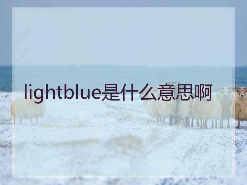 lightblue是什么意思啊