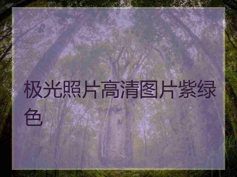 极光照片高清图片紫绿色