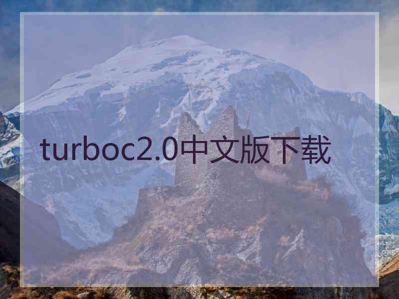 turboc2.0中文版下载