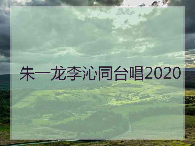 朱一龙李沁同台唱2020