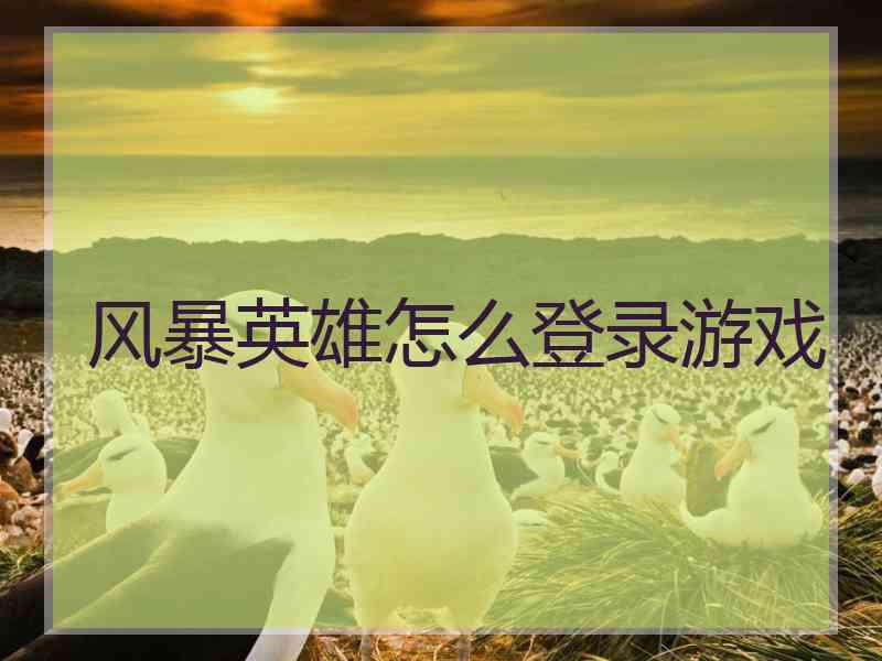 风暴英雄怎么登录游戏