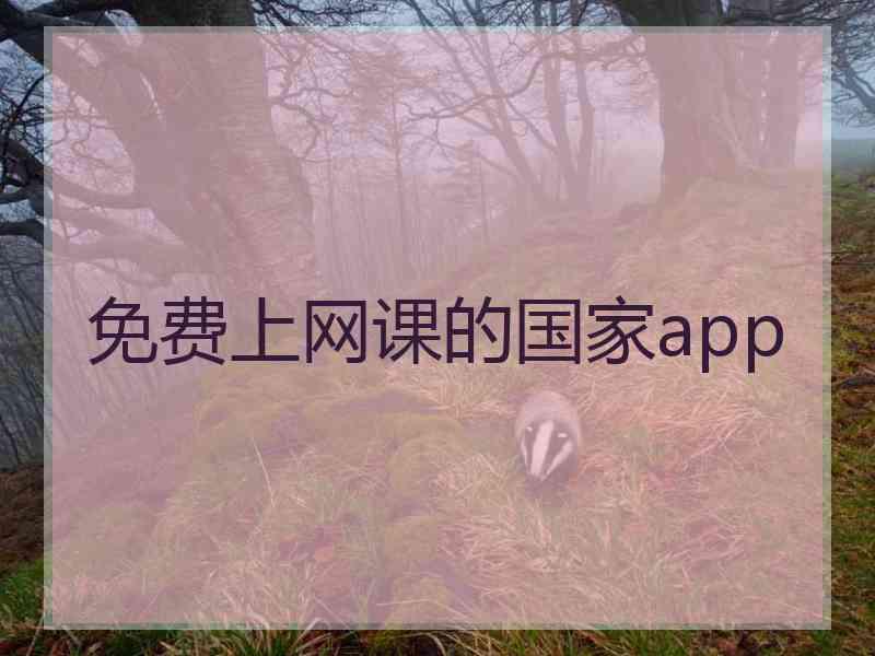 免费上网课的国家app
