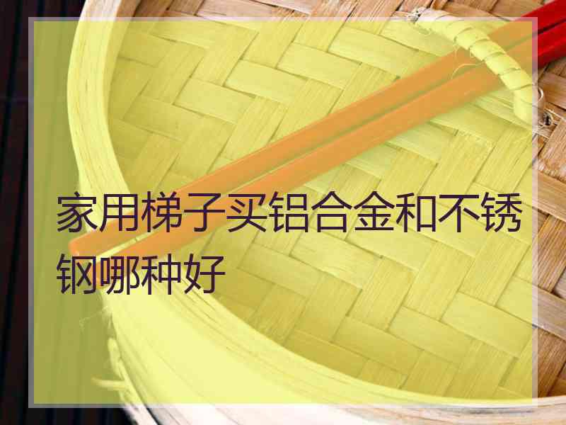 家用梯子买铝合金和不锈钢哪种好
