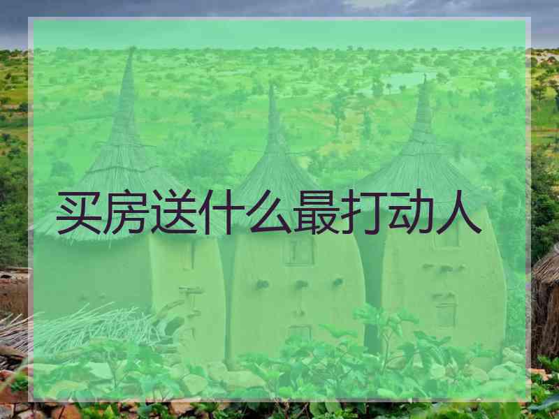 买房送什么最打动人