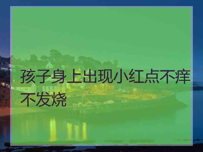 孩子身上出现小红点不痒不发烧
