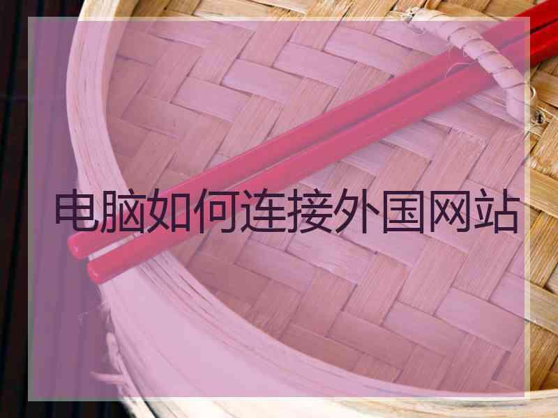 电脑如何连接外国网站