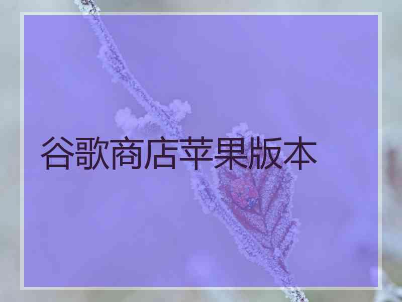 谷歌商店苹果版本